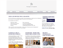 Tablet Screenshot of diamonddumpsters.com